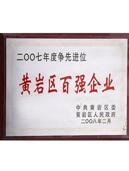 2007年度黃巖區(qū)百?gòu)?qiáng)企業(yè)
